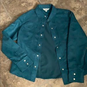 Vintage teal Jessica top